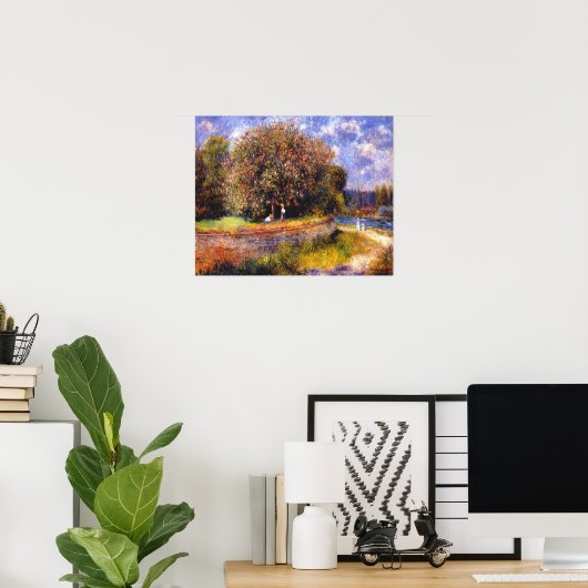 栗の木が咲くピエール・オーガストルノアール ポスター (ホームオフィス)