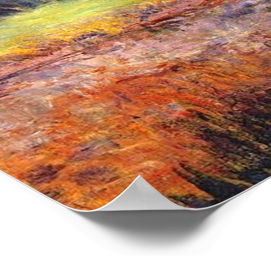 栗の木が咲くピエール・オーガストルノアール ポスター (角)