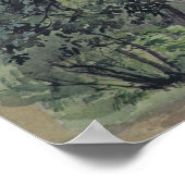 栗の木を手前にした風景 ポスター (角)