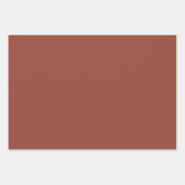 栗の無地の色 ラッピングペーパーシート (正面)