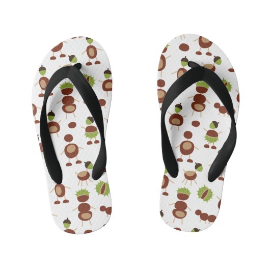 栗の男 キッズビーチサンダル (フットベッド)