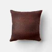 栗の茶色のフェイク革 クッション (裏面)