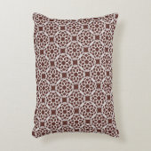 栗の茶色の白い幾何学的シームレスパターン アクセントクッション (正面(垂直))