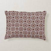 栗の茶色の白い幾何学的シームレスパターン アクセントクッション (裏面)