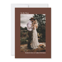 栗の茶色ミニマリスト垂直結婚写真