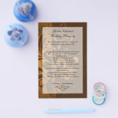 栗の茶色/金ゴールド/緑プログラム、メニューまたはフライヤー チラシ (シングル)