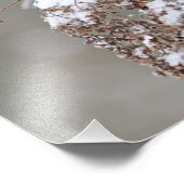 栗の裏《鳥》アメリカゴガラが雪の中 フォトプリント (角)