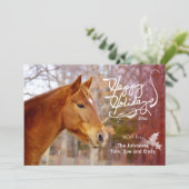 栗の馬の休日のフォトカード シーズンカード (スタンド正面)