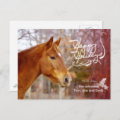 栗の馬の休日フォトポストカード シーズンポストカード (正面/裏面)