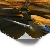 栗の馬の写真プリント ポスター (角)