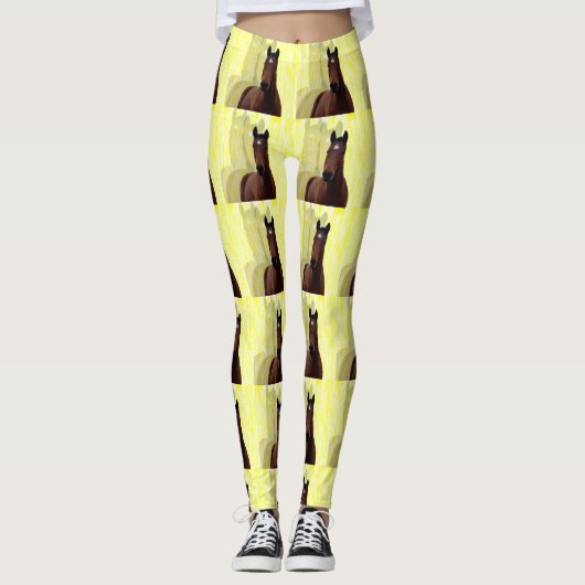 栗の馬の影 レギンス (正面)