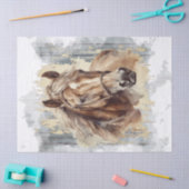 栗の馬の水の色のデコページ 薄葉紙 (クラフト)