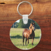 栗の馬の立ちキーチェーン キーホルダー (正面)