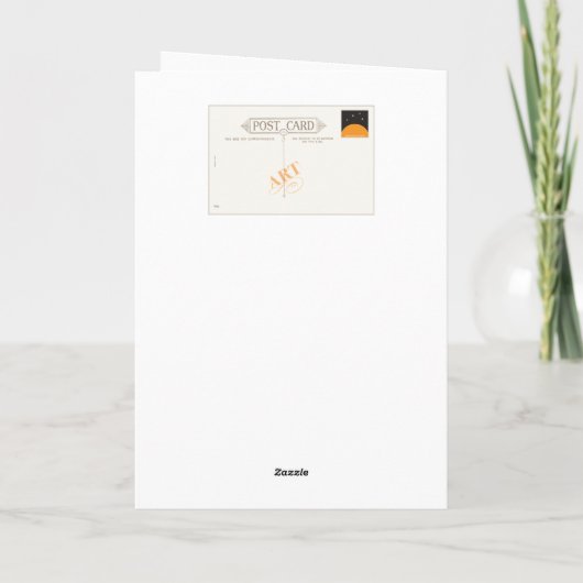 栗の馬ポートレート父の日 カード (裏面)