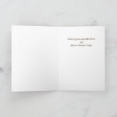 栗の馬ポートレート父の日 カード (内部)