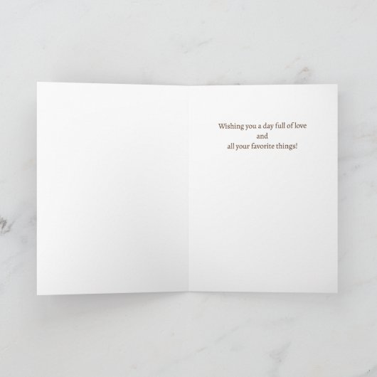 栗の馬ポートレート父の日 カード (内部)