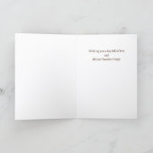 栗の馬ポートレート父の日 カード (内部)