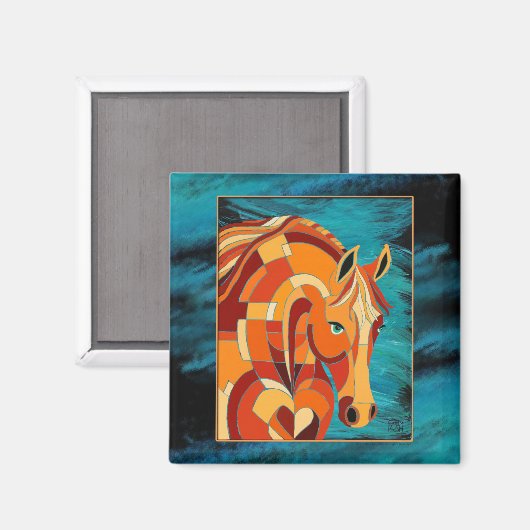 栗の馬磁石 マグネット (正面/裏面)