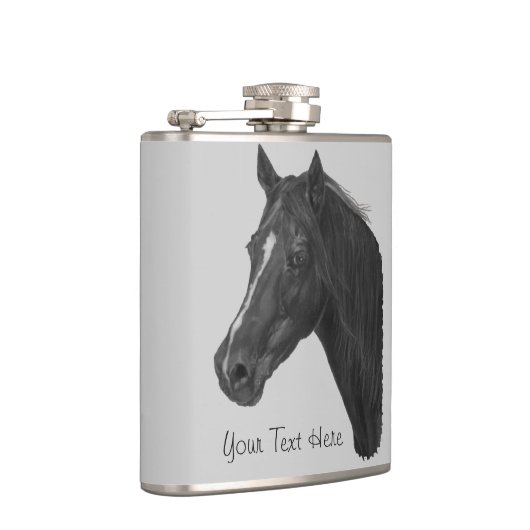 栗の馬茶色の馬のポートレート ウマ科の フラスク (右)