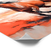 栗の馬走二頭赤砂 ポスター (角)