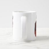 栗の馬顔ポートレート ジャンボコーヒーマグカップ (裏面)