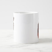 栗の馬顔ポートレート ジャンボコーヒーマグカップ (正面)