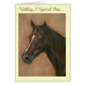 栗ウマ科の馬茶色の馬のポートレート (正面)