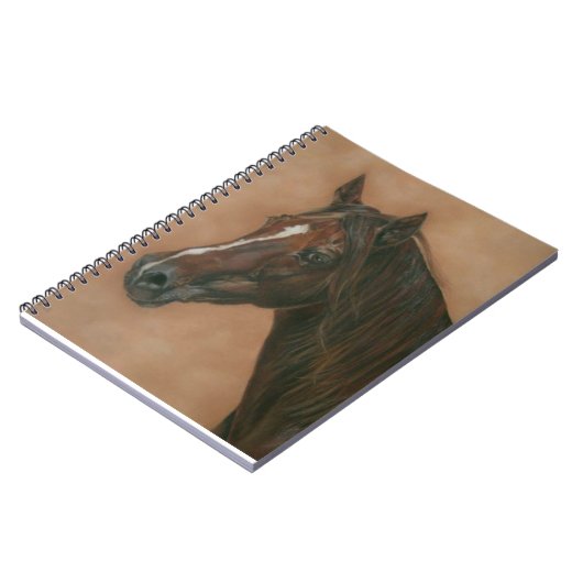 栗ウマ科の馬茶色の馬の写真 ノートブック (左側)