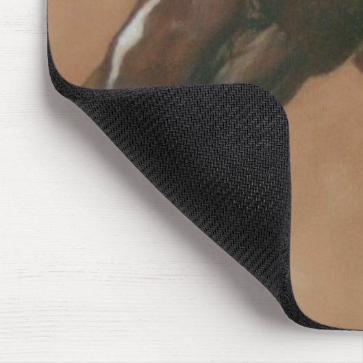 栗ウマ科の馬褐色馬 マウスパッド (コーナー)