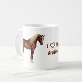 栗エジプトアラビアンホースフラクセンマネ&テール コーヒーマグカップ (正面左)