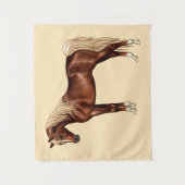 栗エジプトアラビアンホースフラクセンマネ&テール タペストリー (正面)