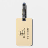 栗エジプトアラビアンホースフラクセンマネ&テール ラゲッジタグ (裏面縦)