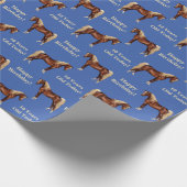 栗エジプトアラビアンホースフラクセンマネ&テール ラッピングペーパー (角)