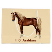 栗エジプトアラビアンホースフラクセンマネ&テール ラージペーパーバッグ (裏面)