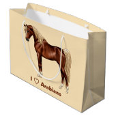 栗エジプトアラビアンホースフラクセンマネ&テール ラージペーパーバッグ (裏面アングル)
