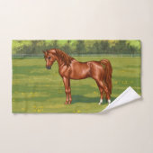 栗エジプトアラビアンホース春牧場 バスタオルセット (ハンドタオル)