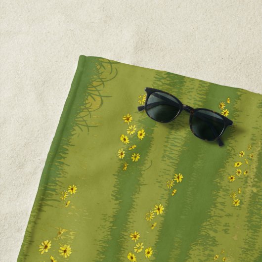 栗エジプトアラビアンホース春牧場 ビーチタオル (インサイチュ)