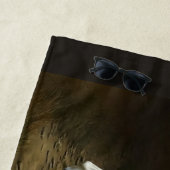 栗スプラッシュフレーム絵を描トベロ馬 ビーチタオル (インサイチュ)