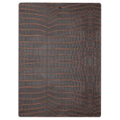 栗ナイルクロコダイルテクスチャプリント クリップボード (裏面)