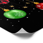 栗マッチングファミリーおもしろいチェストナッツのクリスマス ポスター (角)