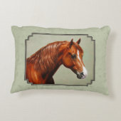 栗モーガンホースセージ緑 アクセントクッション (裏面)