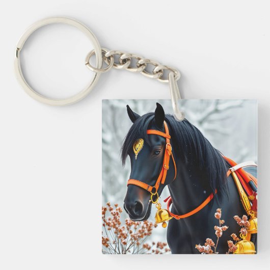 🤎 栗毛の馬のギフト 馬好きさんへのプレゼント 🤎 キーホルダー (正面)