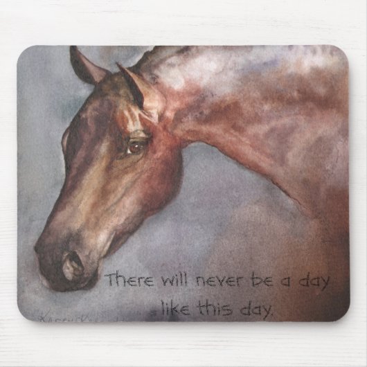 栗毛の馬のマウスパッド マウスパッド (正面)