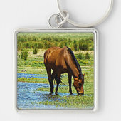 栗毛の馬 キーホルダー (正面)