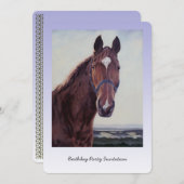 栗毛油絵 招待状 (正面/裏面)