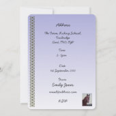 栗毛油絵 招待状 (裏面)