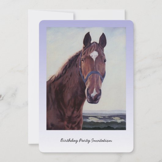 栗毛油絵 招待状 (正面)