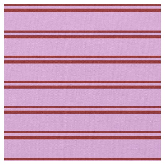 栗色と梅色ストライプの文様 ファブリック (クローズアップ)