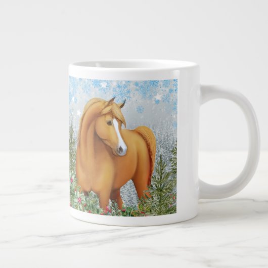 栗色のアラビア馬 ジャンボコーヒーマグカップ (右)