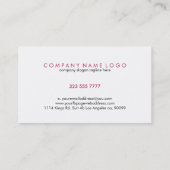 栗色の赤い水の色の唇メイクアップアーティスト 名刺 (裏面)